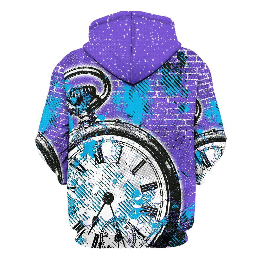 Hoodie To Match Retro Aqua 8s - Dirty Time Is Money All Over Print