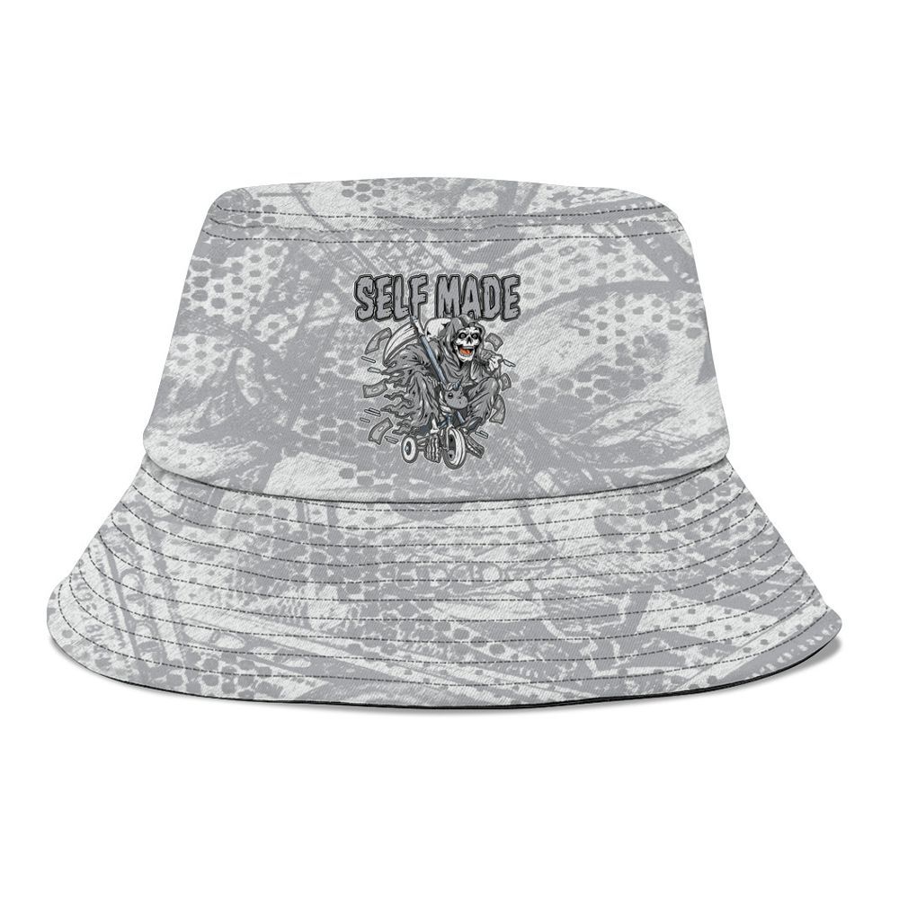 Bucket Hat To Match Low OG Wolf Grey 1s - Self Make Skeleton Banknotes Art Graphic