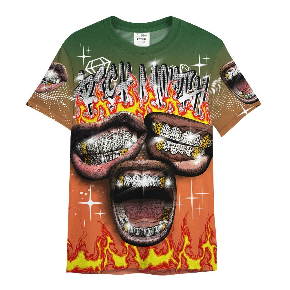 Shirt To Match Low Miami 5s - Rich Mouth Fire Rap Retro 90s All Over Print
