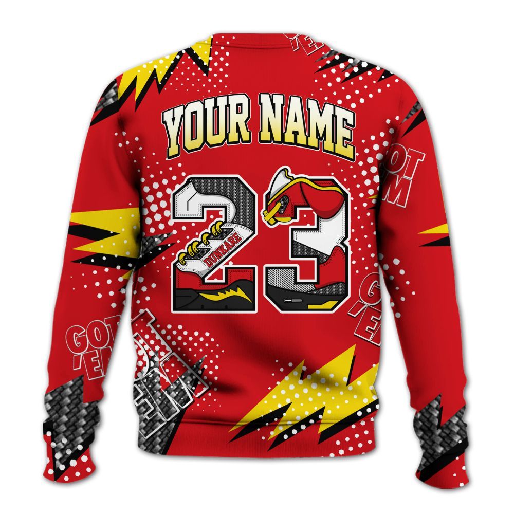 Sweatshirt To Match Ferrari 14s - 23 Custom Name 5s All Over Print