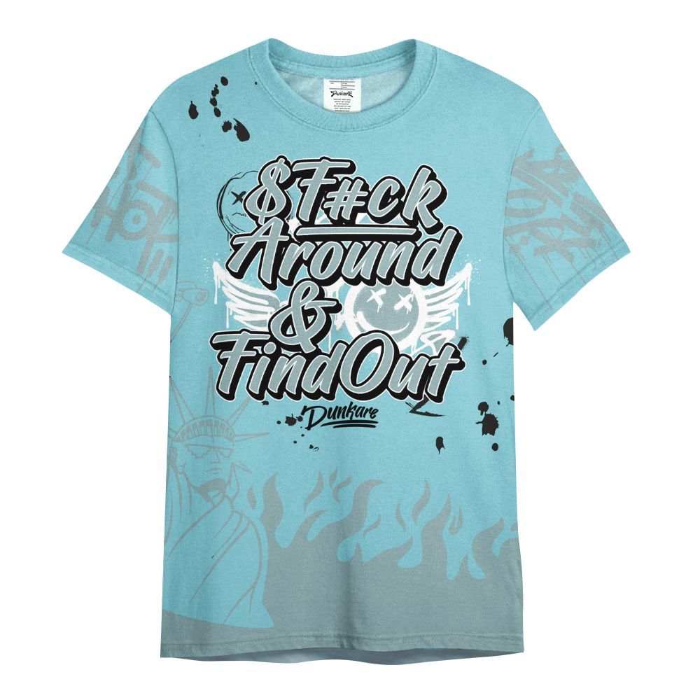 Shirt To Match Low Legend Blue 11s - Graphic Fck Around Find Out All Over Print