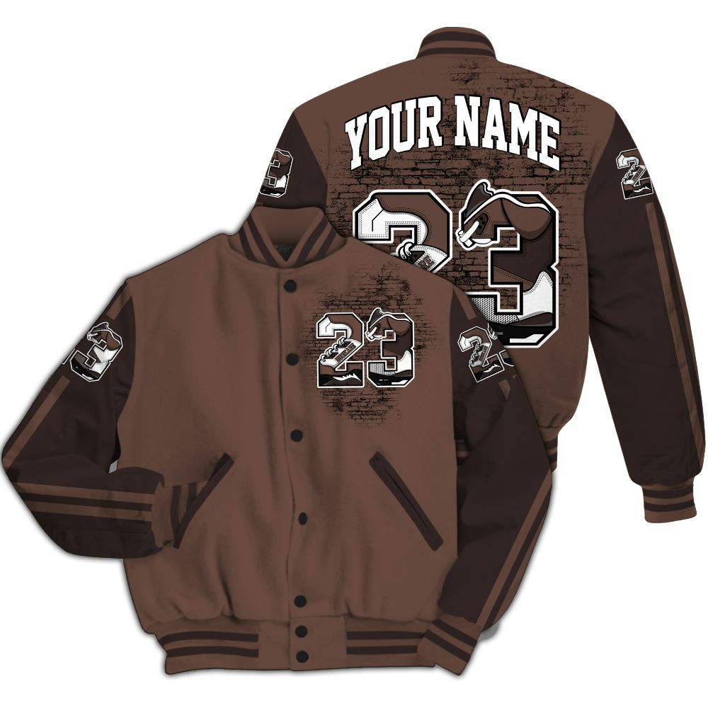 Varsity Jacket To Match Air Force 1 Low Escape - Custom Name Number 23 5s All Over Print