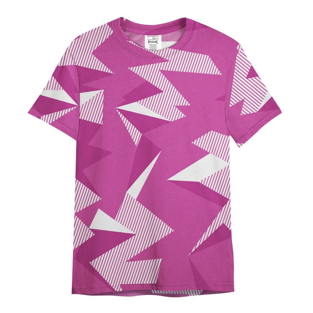 Shirt To Match Dunk Low Active Fuchsia - Geometric Camouflage Pattern All Over Print