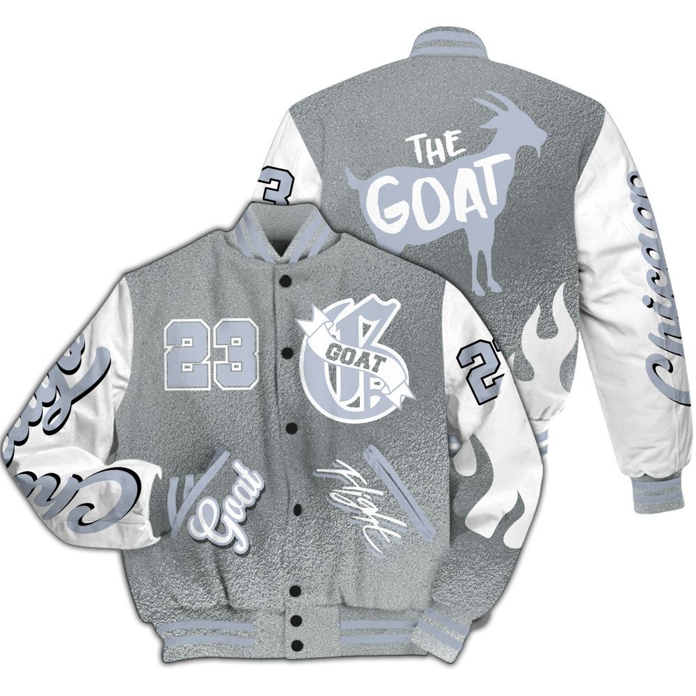 Varsity Jacket To Match White Metallic 2026 5s - The G.O.A.T Streetwear All Over Print