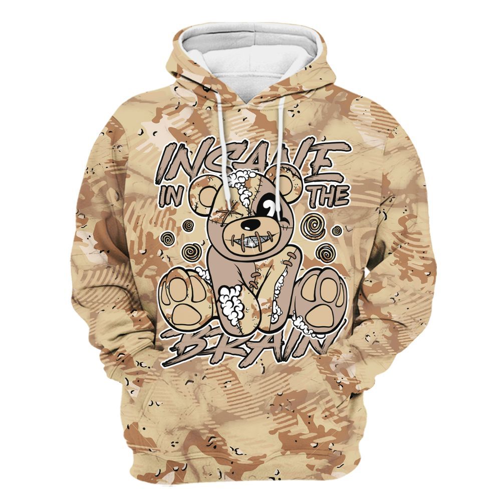 Hoodie To Match Desert Camo 3s - Insanes Bear Fume All Over Print