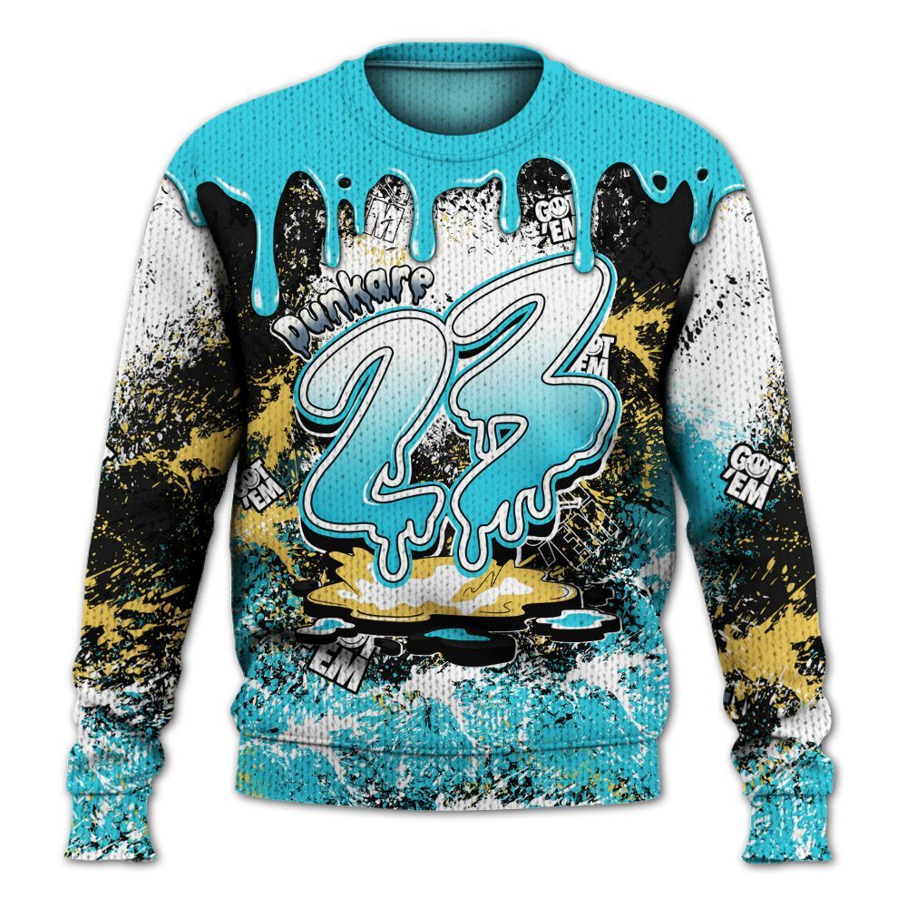 Sweater To Match Retro Gamma Blue 11s - Dripping 23 Drip Graphic