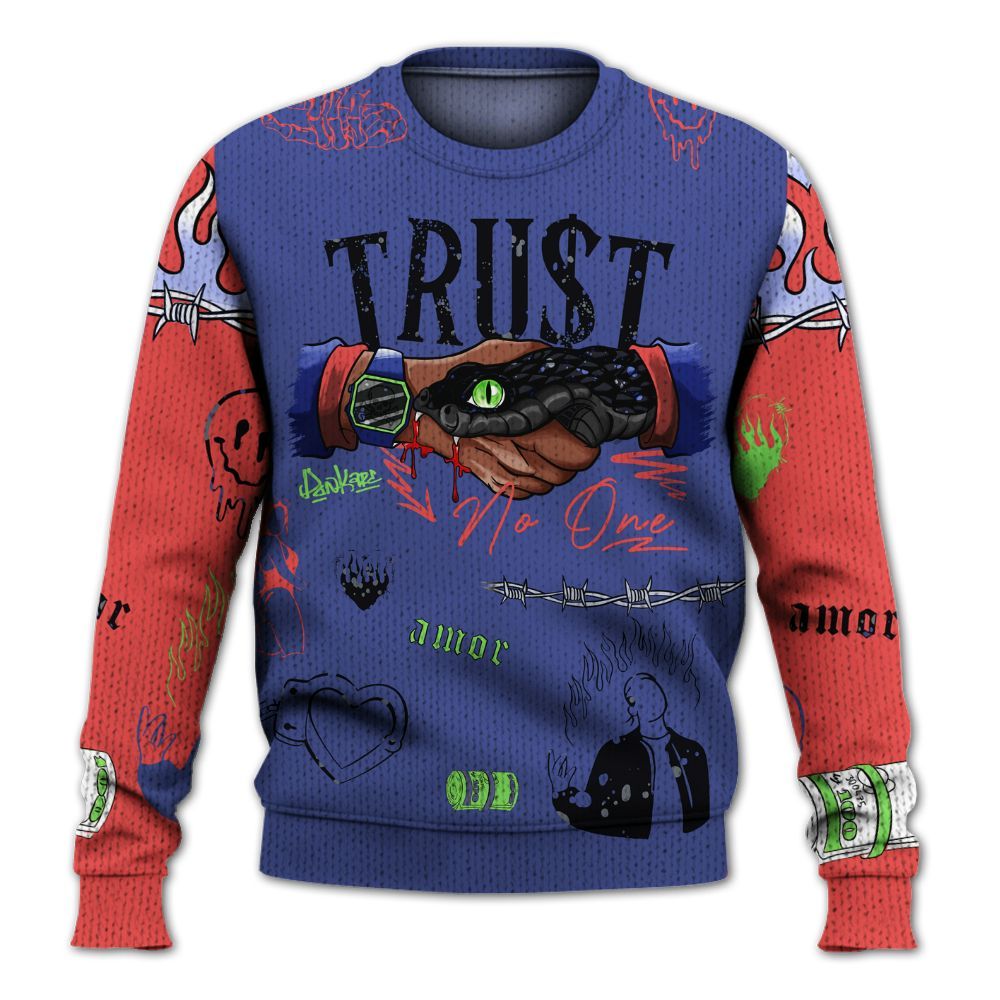 Knitted Sweater To Match KD 4 Nerf - Snake Trust No One
