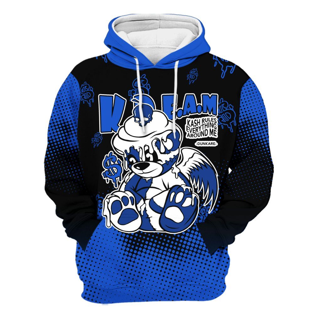 Hoodie To Match Air Foamposite One Royal - Loot Bear Unique Drip All Over Print