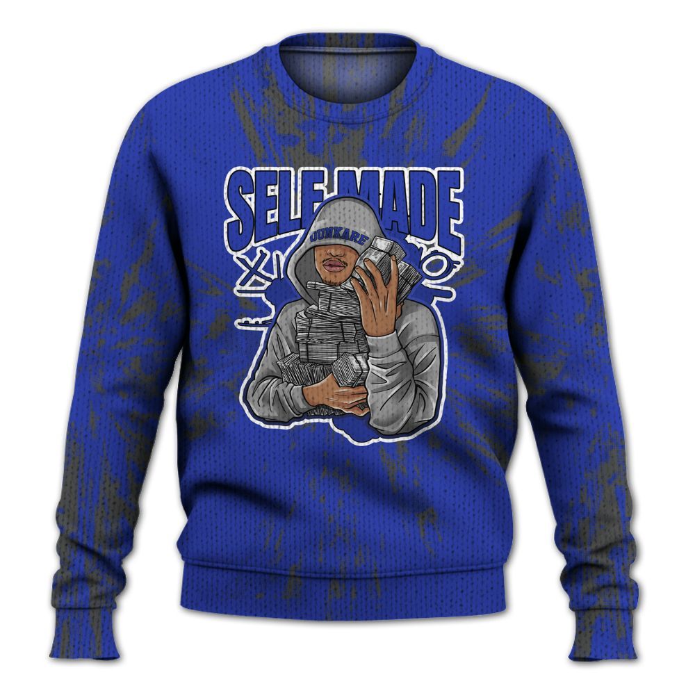 Knitted Sweater To Match Air Max Plus Black Racer Blue - Selfmade Lux