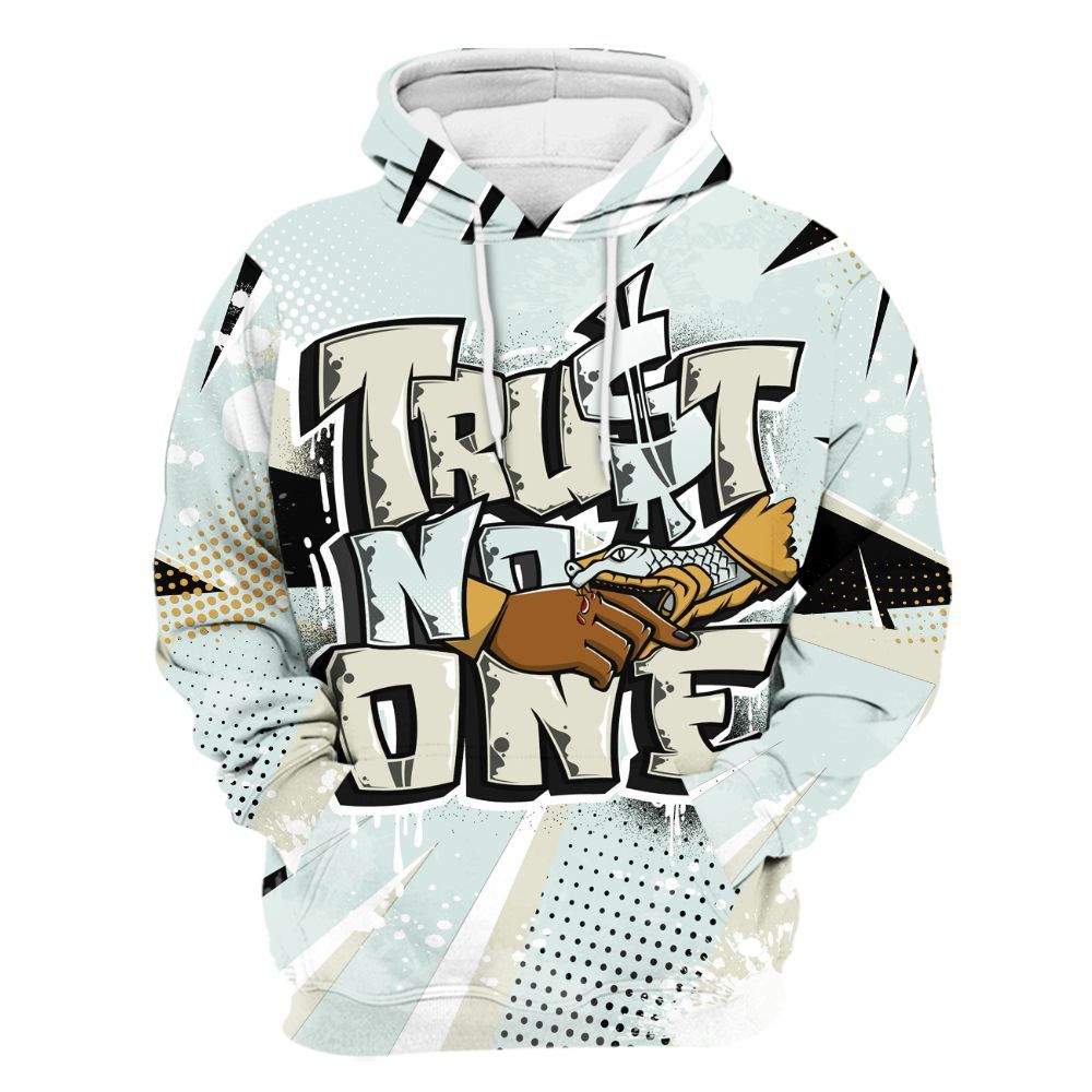Hoodie To Match Pure Platinum 4s - Poly Trust No One Dripping All Over Print