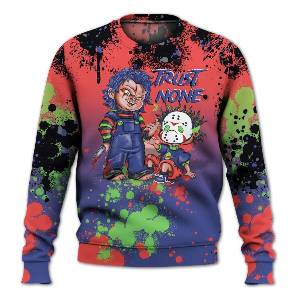 Sweatshirt To Match KD 4 Nerf - Trust No One Scary All Over Print