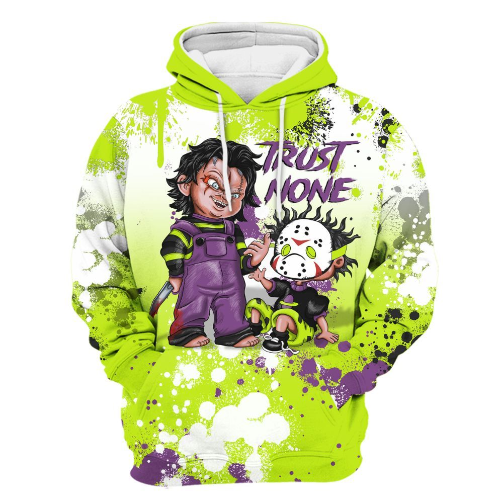 Hoodie To Match GS Black Barely Volt 11s - Trust No One Scary All Over Print