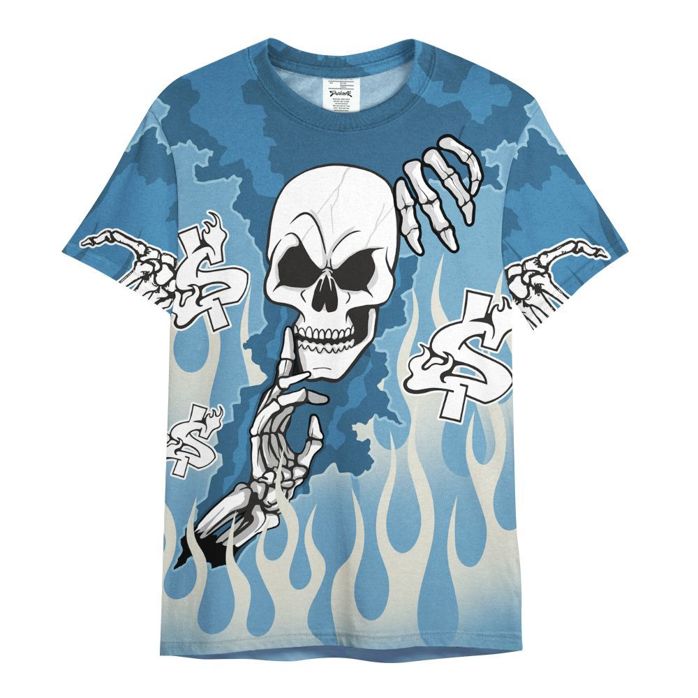 Shirt To Match High OG UNC Reimagined 1s - Ones Move In Silence Graphic Trapped All Over Print