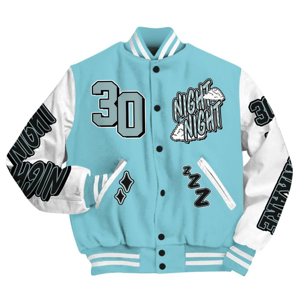 Varsity Jacket To Match Low Legend Blue 11s - Seeya Skeleton All Over Print