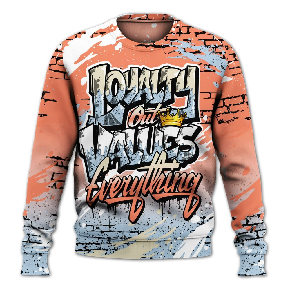 Sweatshirt To Match DJ Khaled Crimson Bliss 5s - Values Of Loyalty Drip All Over Print