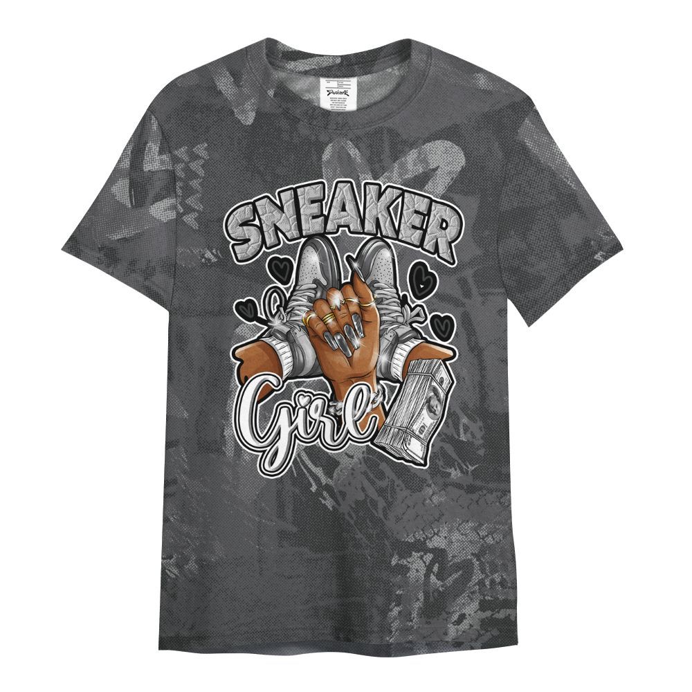Shirt To Match White Thunder 4s - Sneakerz Girlz Heart Grunge All Over Print