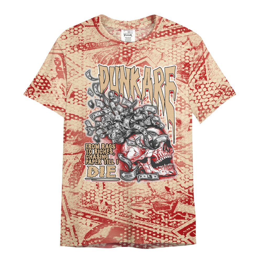 Shirt To Match Dunk Low Strawberry Waffle - From Rags To Riches All Over Print
