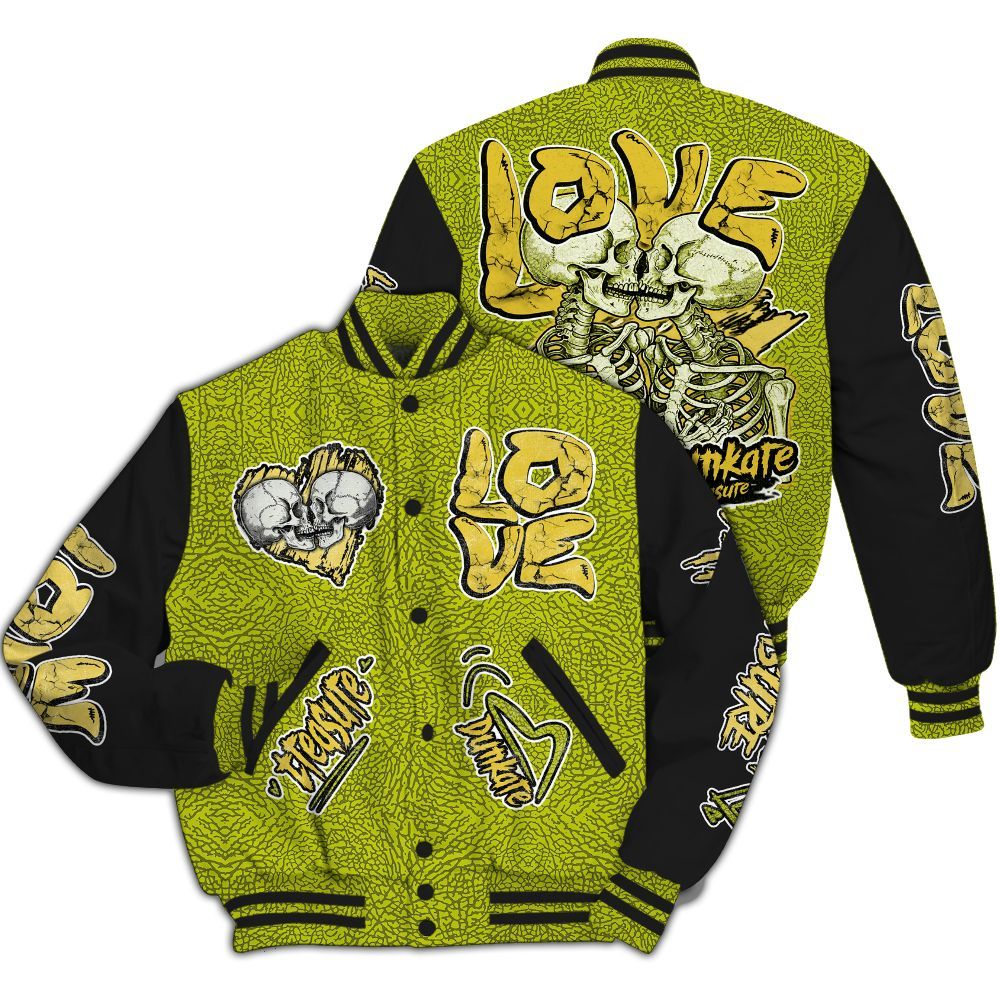 Varsity Jacket To Match Dunk Low QS Halloween Skull - Skull Bear All Over Print