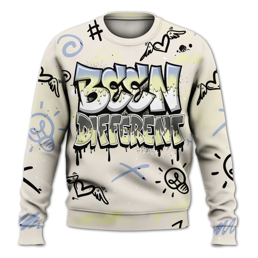 Sweatshirt To Match Luminous Green 5s - Drip Been Di2ferent All Over Print