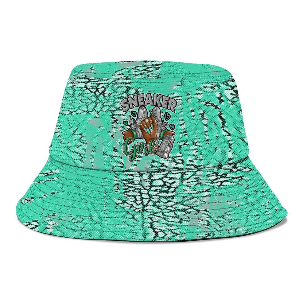 Bucket Hat To Match Black Green Glow 3s - Sneakerz Girlz Heart Grunge Graphic