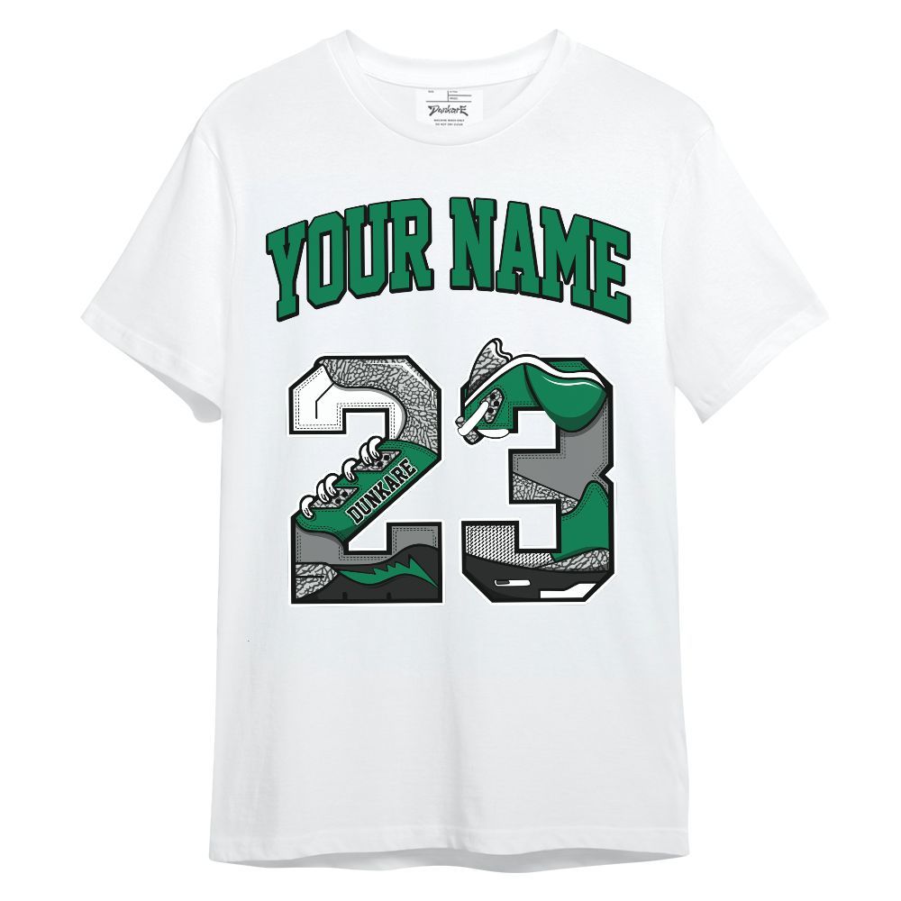 Shirt To Match Pine Green 3s - Custom Name Number 23 5s Unisex Shirt