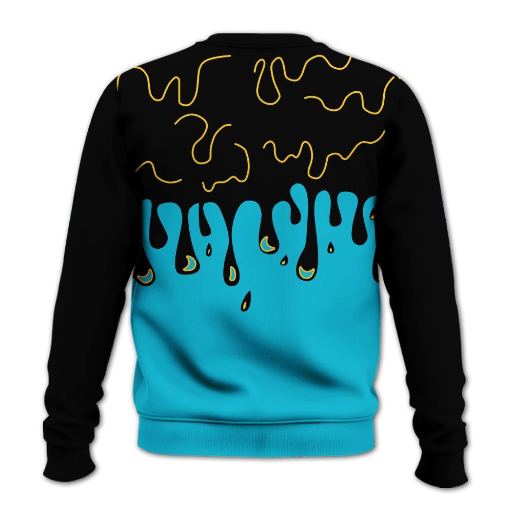 Sweatshirt To Match Retro Aqua 5s - Snake Trust No One Drip All Over Print