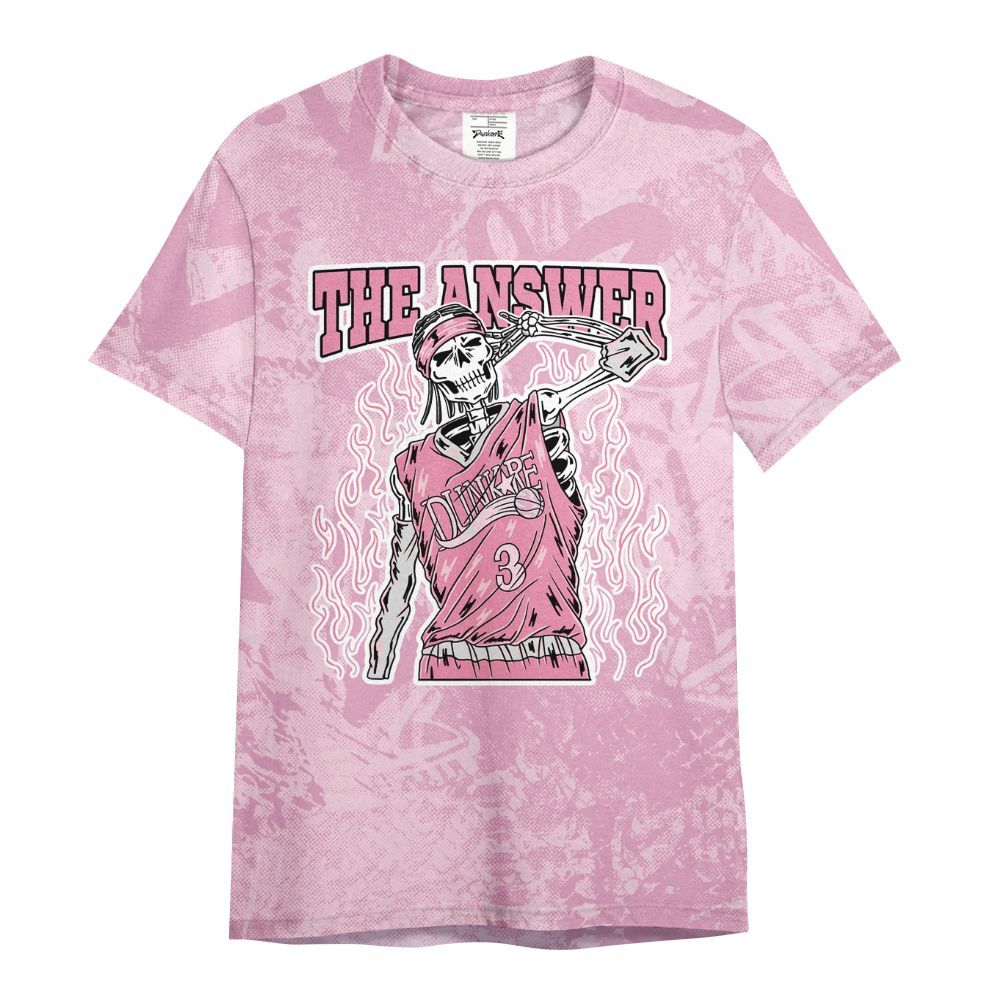 Shirt To Match Orchid 4s - Allen Answer Skeleton Heart All Over Print