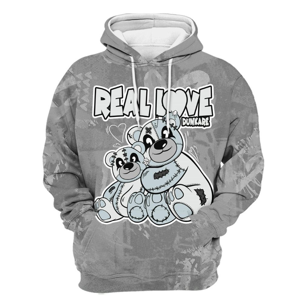 Hoodie To Match Black Wolf Grey 12s - Sincere Fondness Bear All Over Print