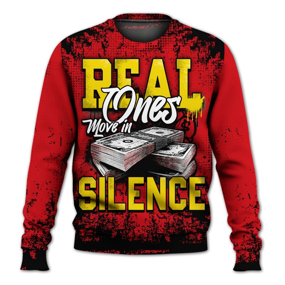 Sweatshirt To Match Ferrari 14s - Move In Silence Money Retro All Over Print