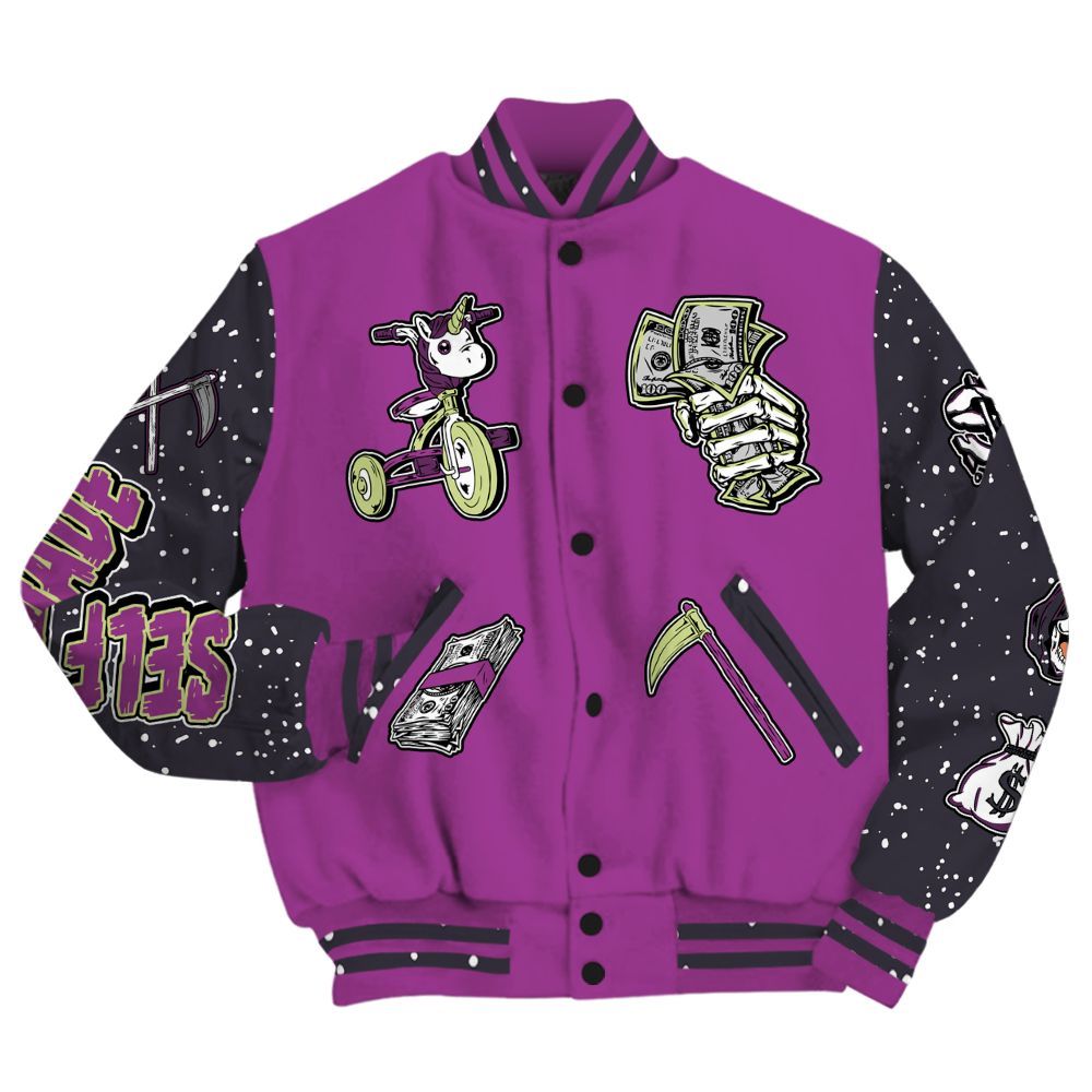 Varsity Jacket To Match Ja 2 Staregazer - Self Make Skeleton All Over Print