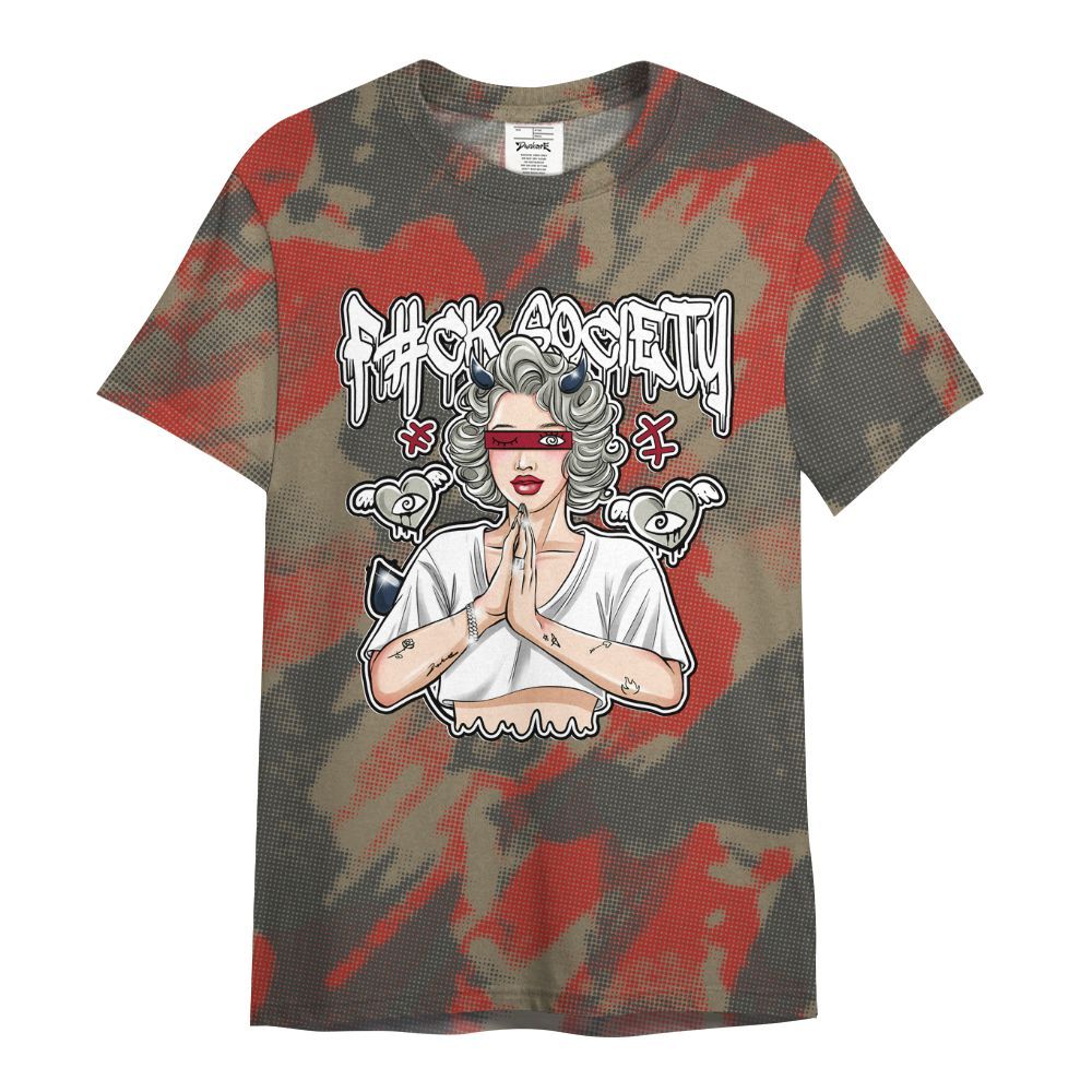 Shirt To Match White Midnight Navy 6s - F#ck Xociety Halftone All Over Print