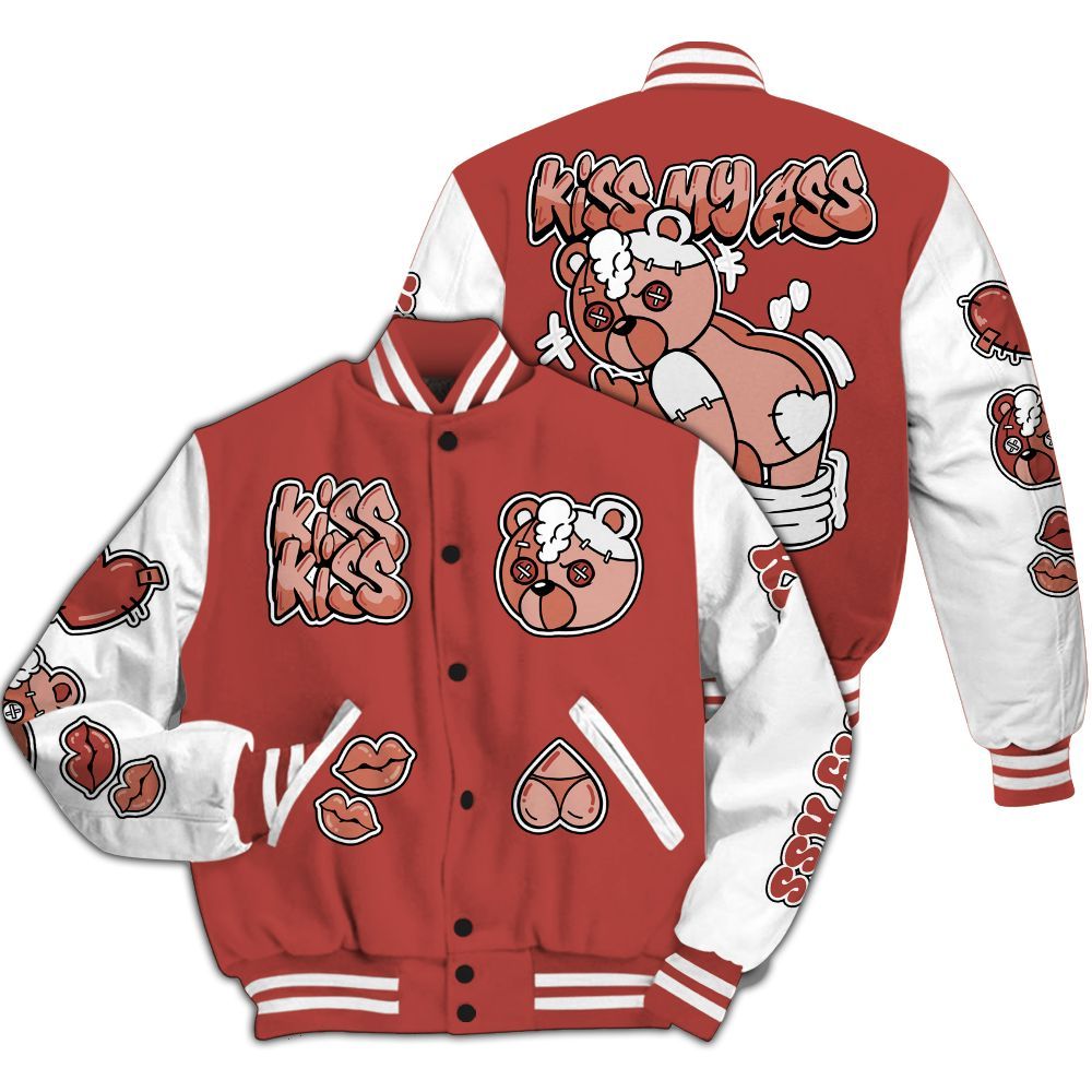 Varsity Jacket To Match Dune Red 13s - Kiss My Hugz All Over Print