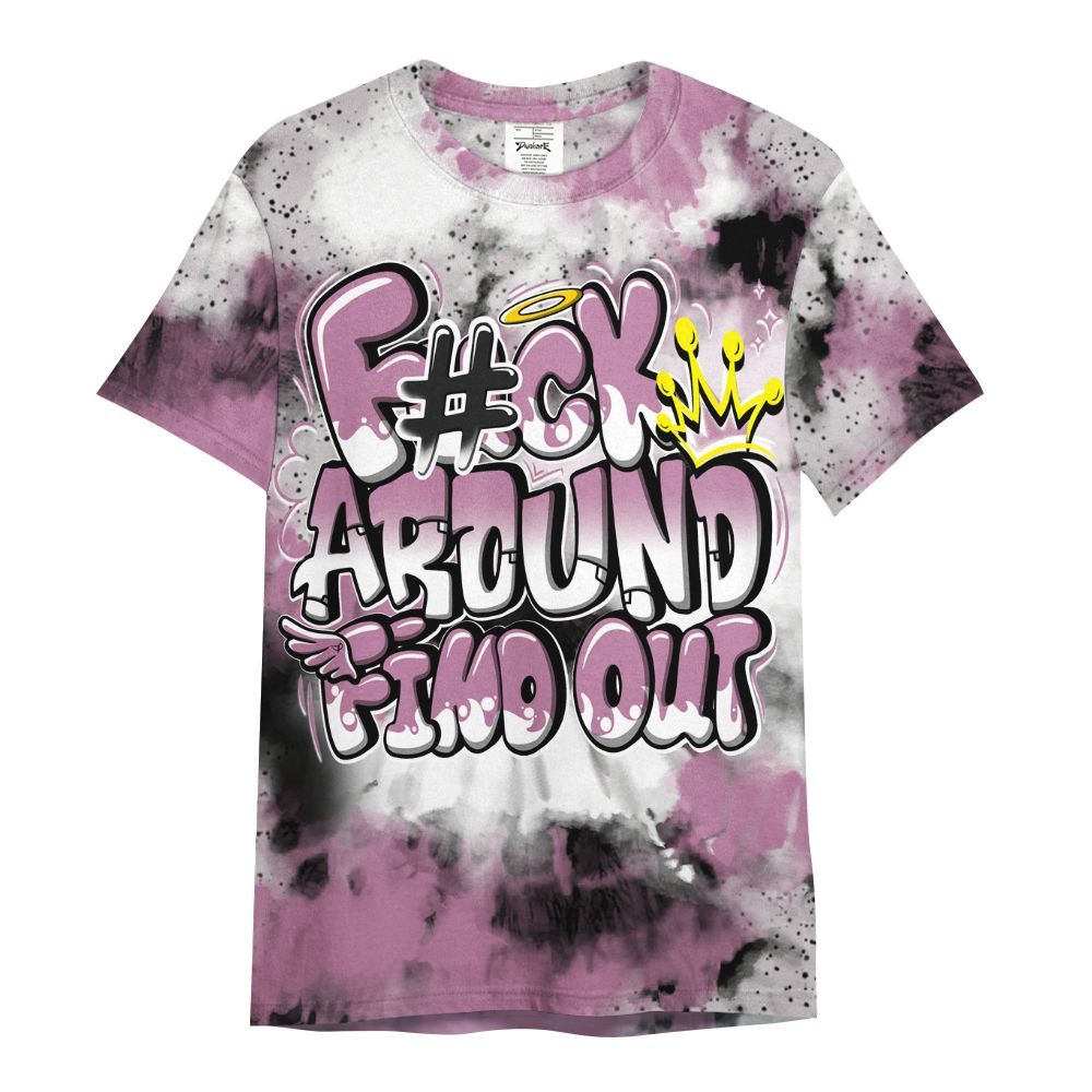 Shirt To Match Neutral Grey Black White Orchid 4s - Tie Dye FK Around Find Out All Over Print