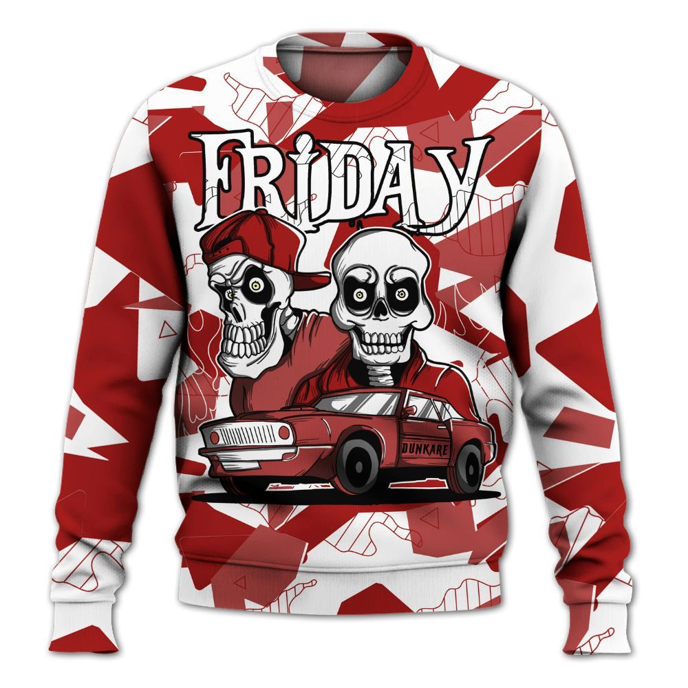 Sweatshirt To Match Red Taxi 12s - Friday Funny Retro Red Taxi 12s Outfit All Over Print