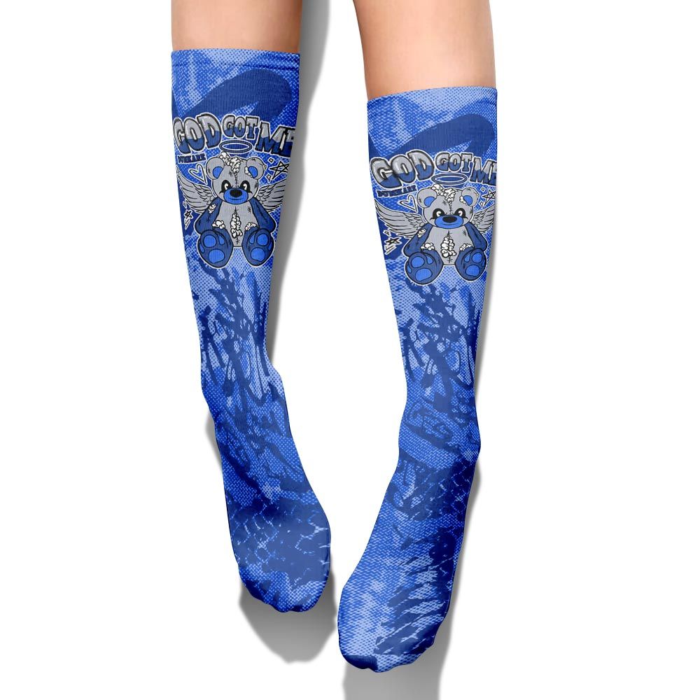 Sock To Match Air Foamposite One Royal - Gods Guides Me Bear Heart Grunge