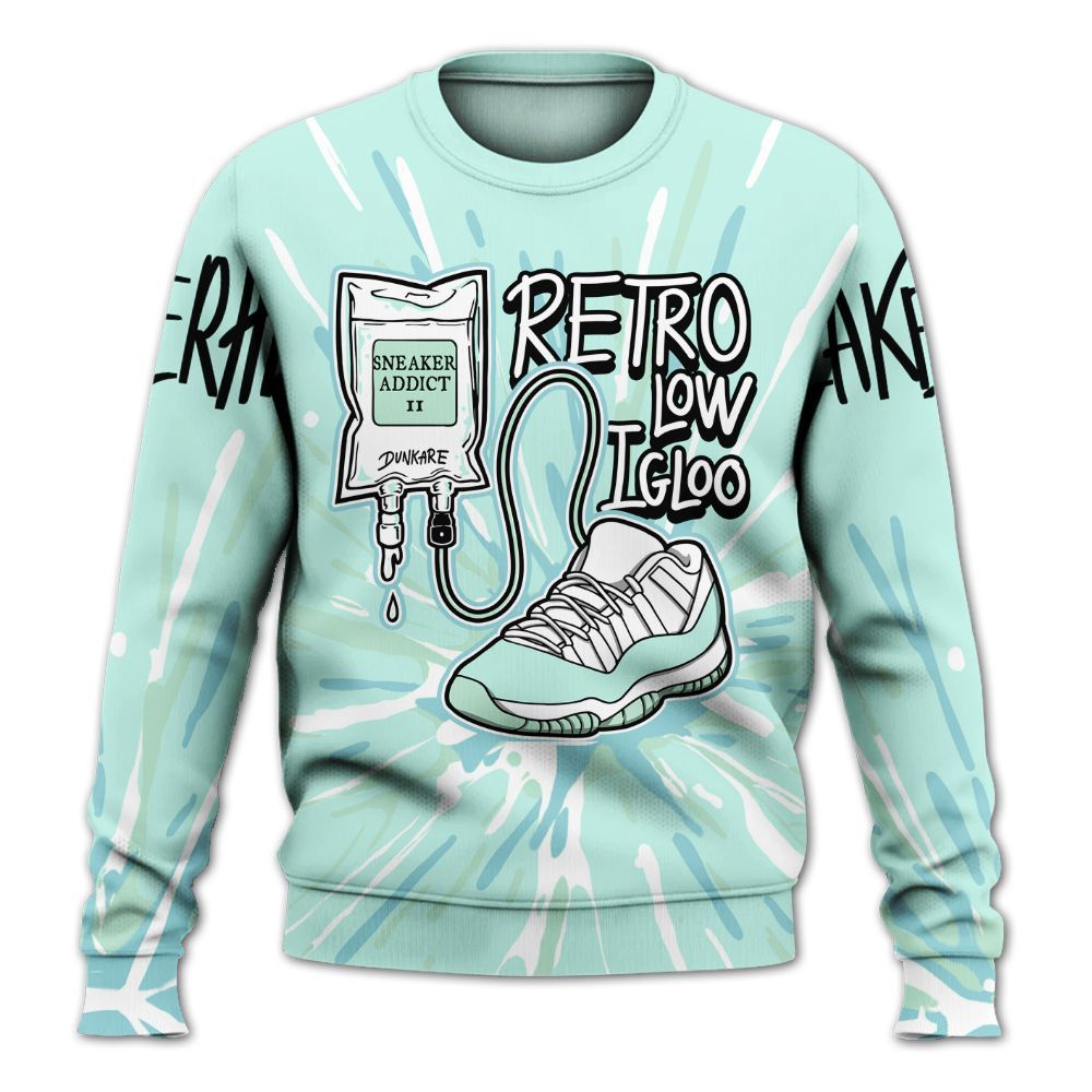Sweatshirt To Match Retro Low Igloo 11s - Sneaker Sickness Splash All Over Print