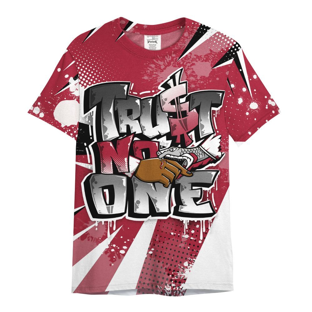 Shirt To Match High OG Chicago Shadow 1s - Poly Trust No One Dripping All Over Print
