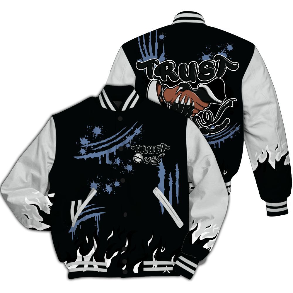 Varsity Jacket To Match Mid Space Jam 1s - Graphic Trust No One All Over Print