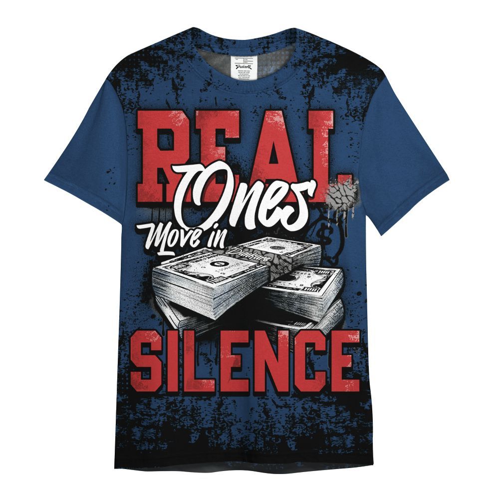 Shirt To Match SP Sport Royal 3s - Move In Silence Money Street Retro All Over Print