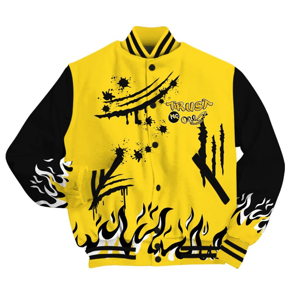 Varsity Jacket To Match Retro Thunder 4s - Graphic Trust No One All Over Print