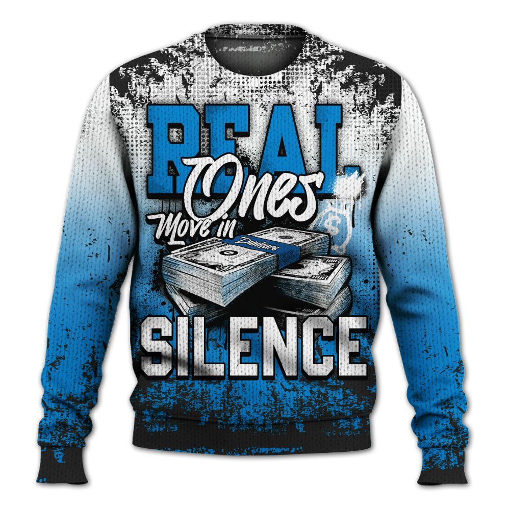 Sweater To Match High OG FragmentxULA White Black 1s - Move In Silence Money Street Retro Graphic
