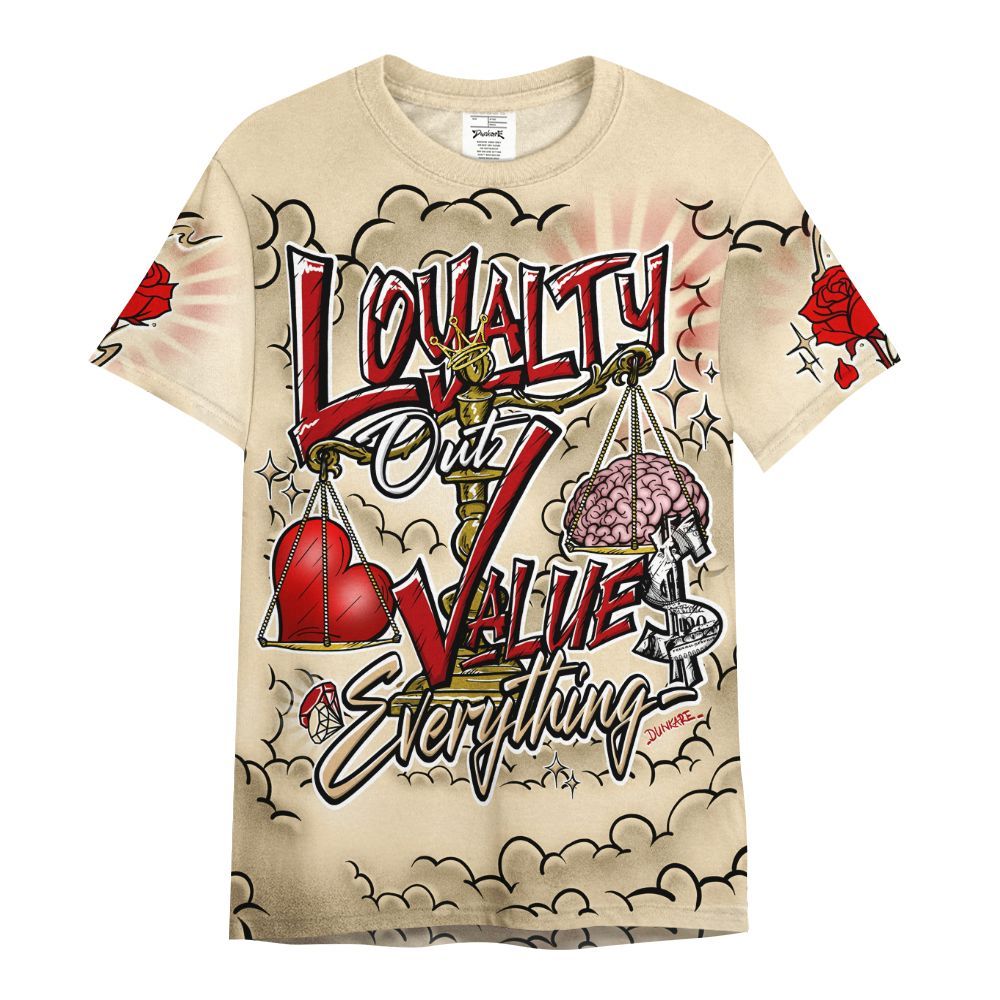 Shirt To Match Dunk Low Strawberry Waffle - Loyalty Wins Everything All Over Print