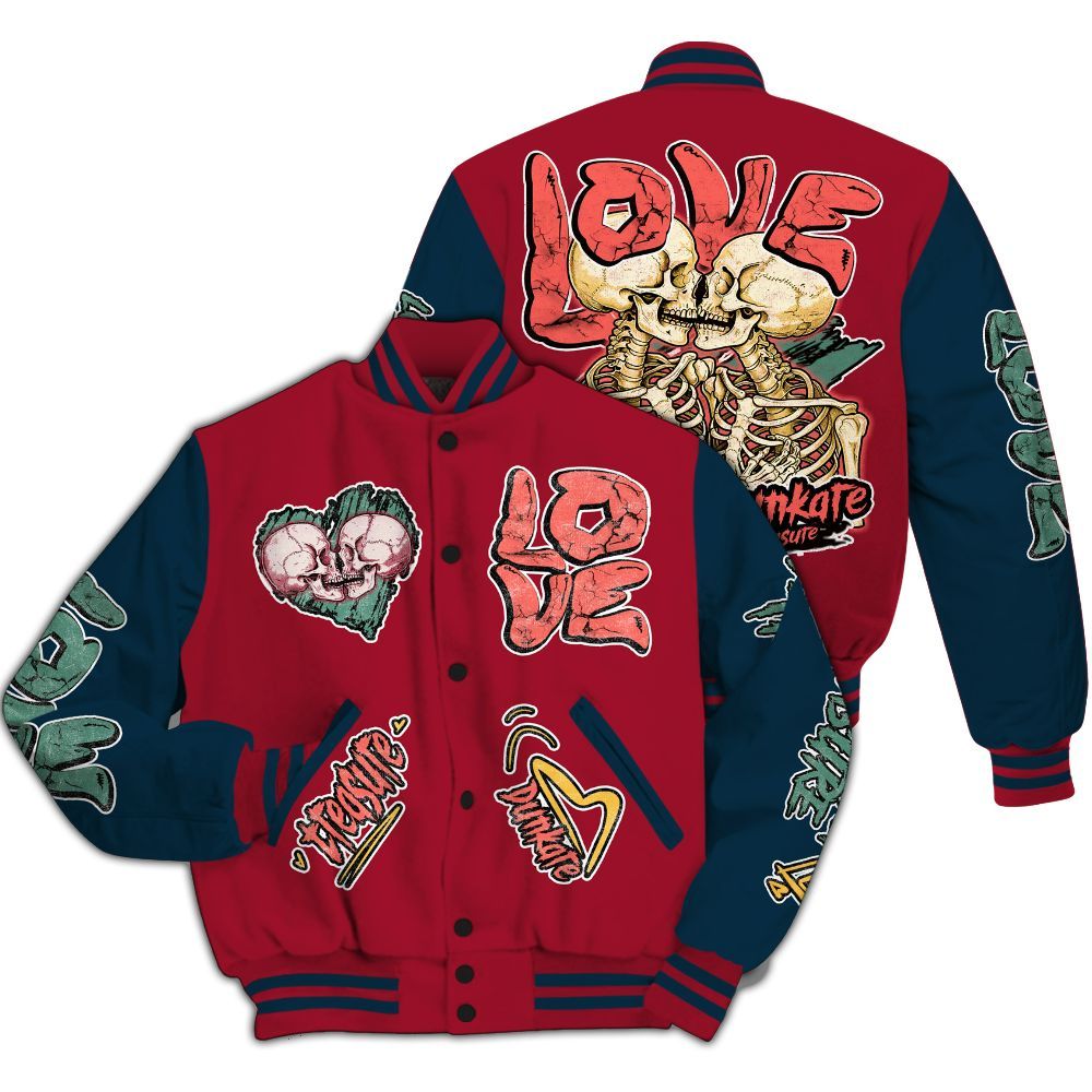 Varsity Jacket To Match Mid Multi Color 2022 1s - Skull Bear All Over Print