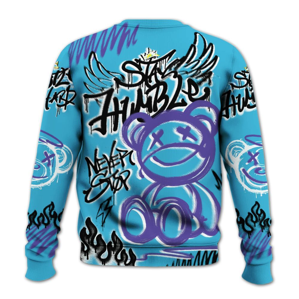 Sweatshirt To Match Retro Aqua 6s - Humble Drip Streetwear Graffity All Over Print