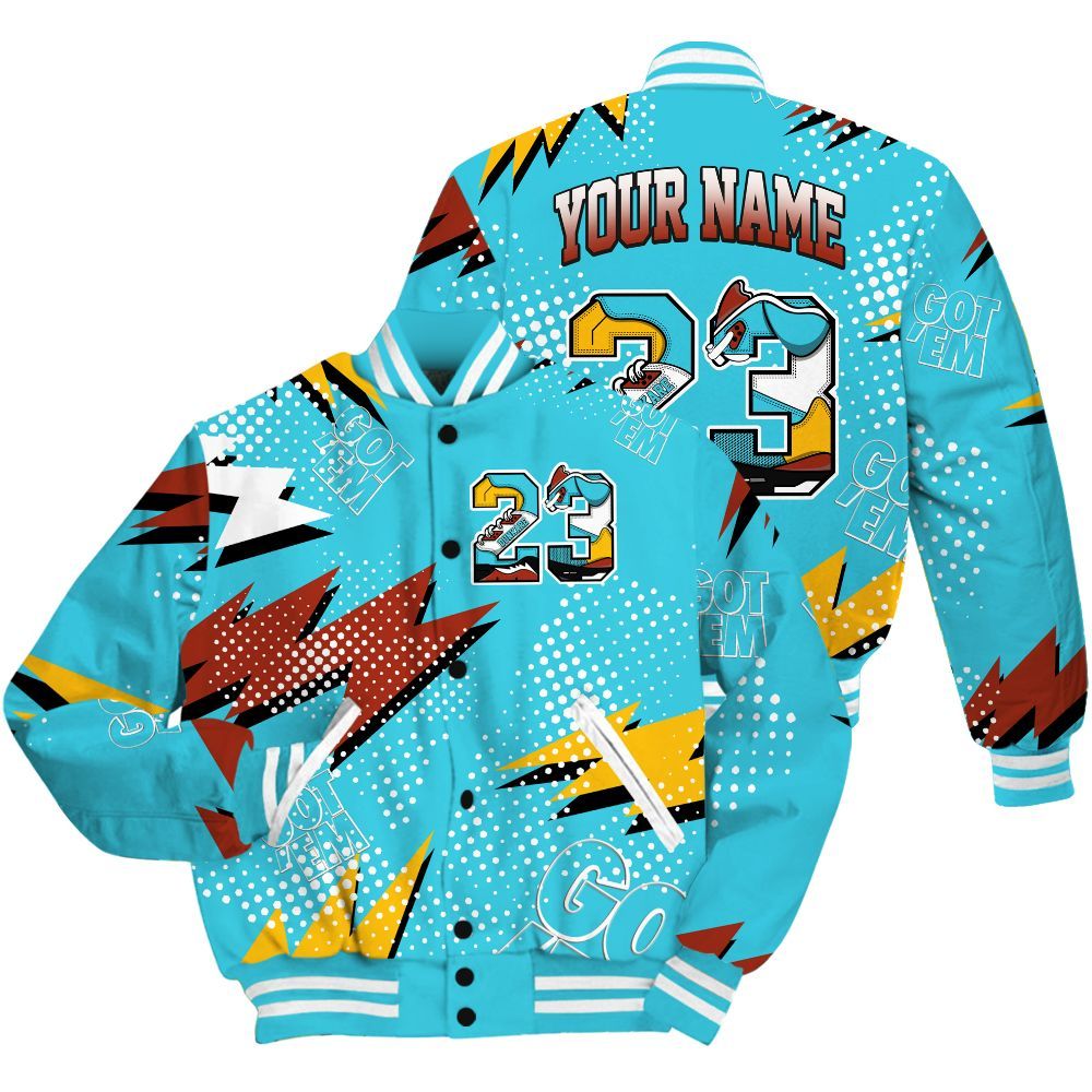 Varsity Jacket To Match SB Dunk Di'Orr Greenwood Shirt, Custom Name Number 23 5s All Over Print