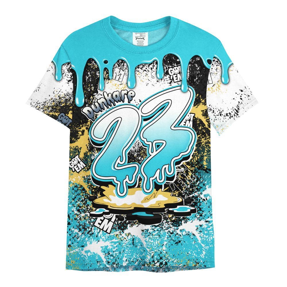 Shirt To Match Retro Gamma Blue 11s - Dripping 23 Drip All Over Print