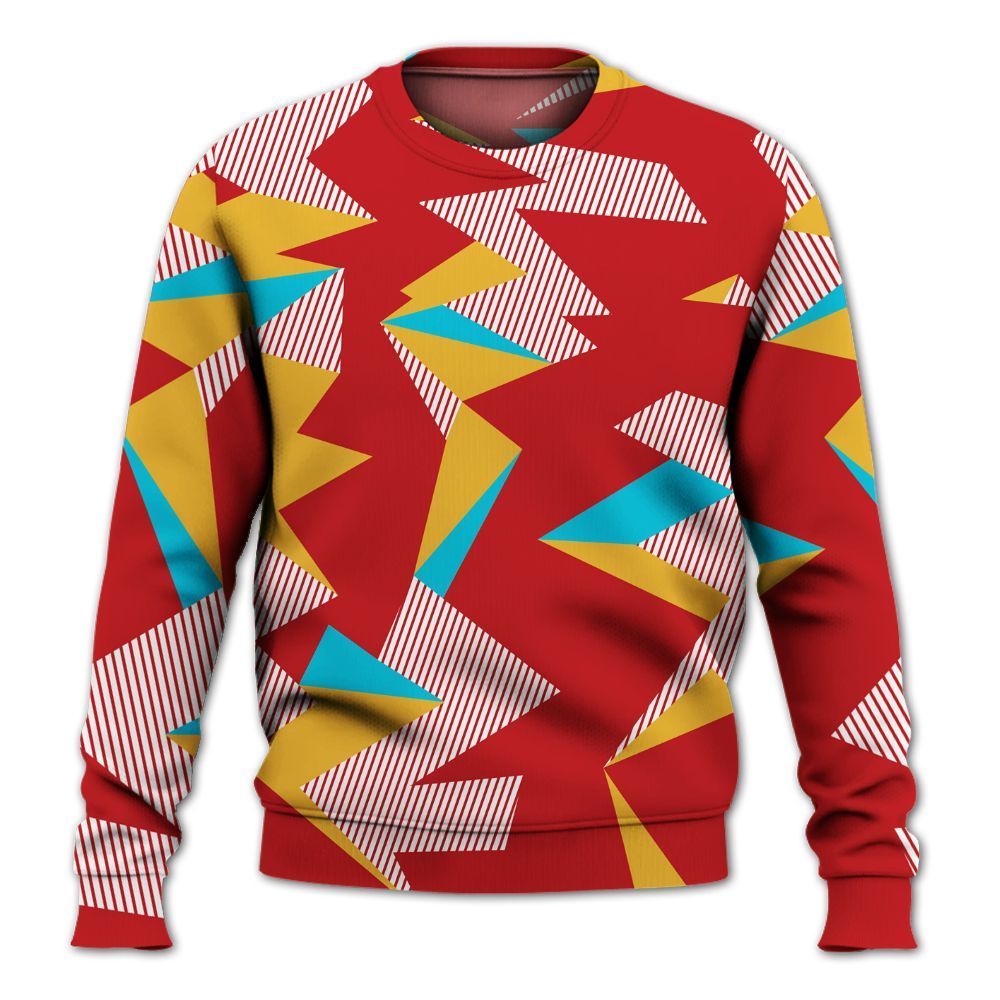 Sweatshirt To Match Dunk Low Fruity Pebbles - Geometric Camouflage Pattern All Over Print