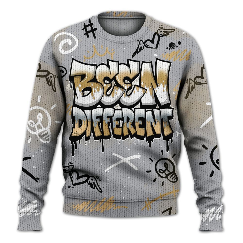 Sweater To Match Retro High OG Cool Grey 1s - Drip Been Di2ferent Graphic