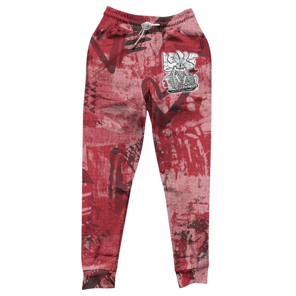 Sweatpant To Match Black Toe 14s - Skull Love All Over Print