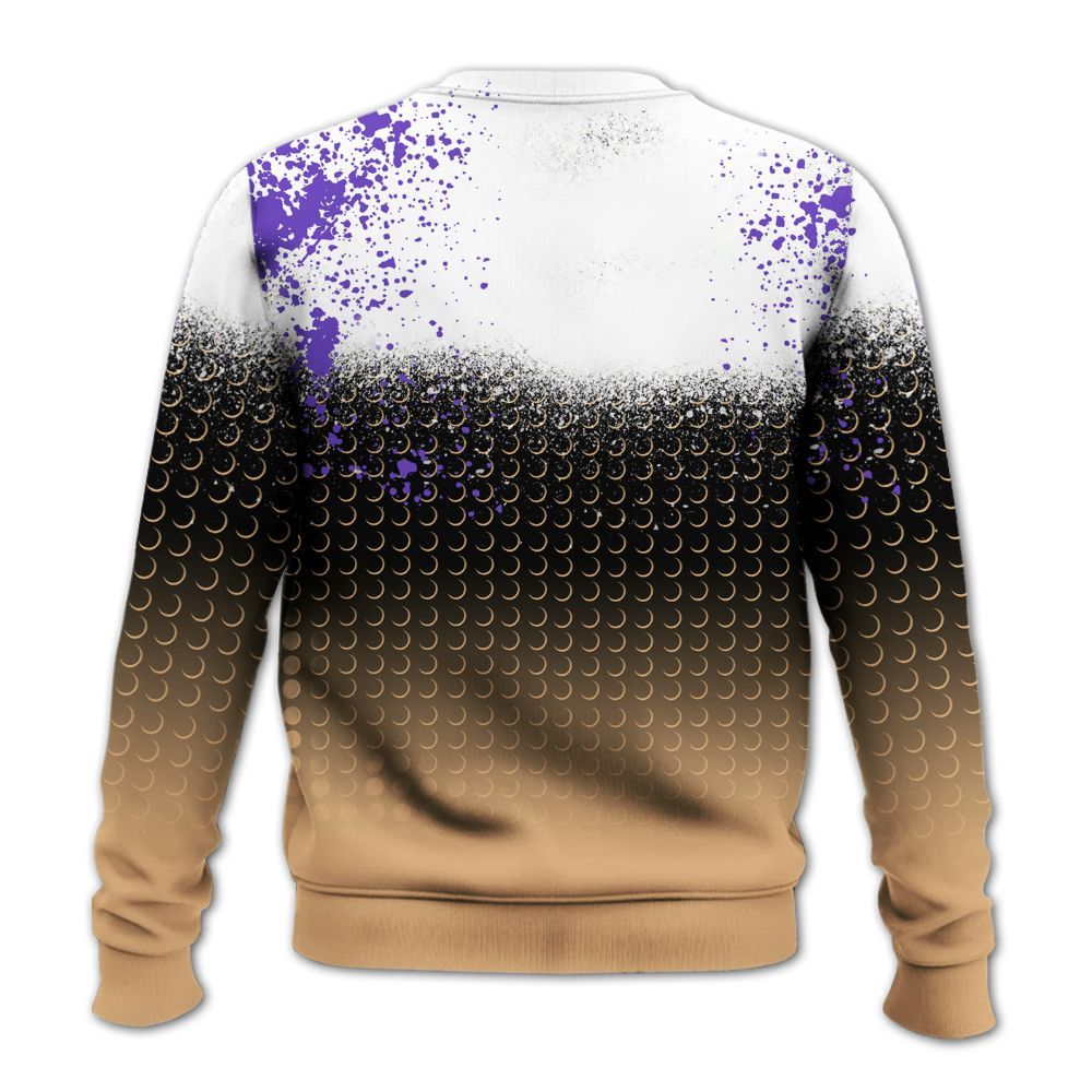 Sweatshirt To Match SE Afrobeats 7s - Halftone Time Is Money All Over Print